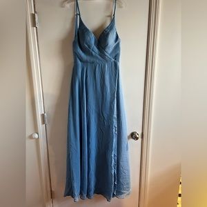 Azazie Bridesmaid Dress Steel Blue